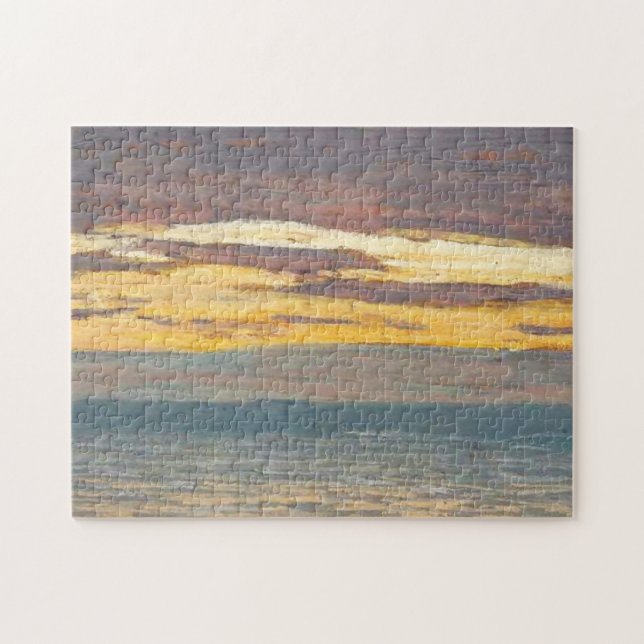 View of Seine at Sunset Monet Fine Art Jigsaw Puzzle (Horizontal)