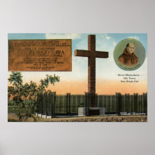 View of Serra Monument, Old Town San Diego Poster