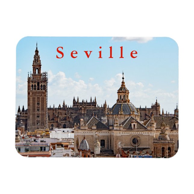 View of Seville Cathedral. Magnet (Horizontal)