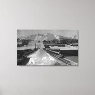 View of Seward, Alaska From the Bridge Photograp Canvas Print