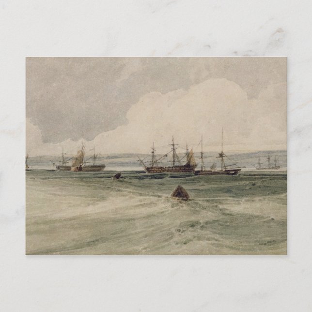 View of Sheerness (w/c over graphite on paper) Postcard (Front)