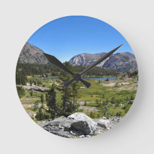 View of Shell Lake, Tioga Pass, CA Round Clock