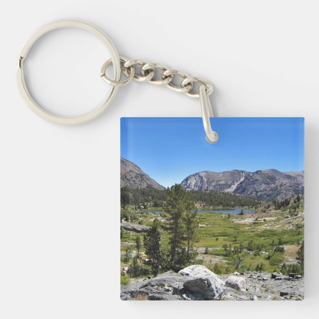View of Shell Lake, Tioga Pass, California Key Ring (Front)