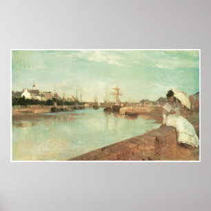 View of Small Harbor of Lorient, Berthe Morisot Poster