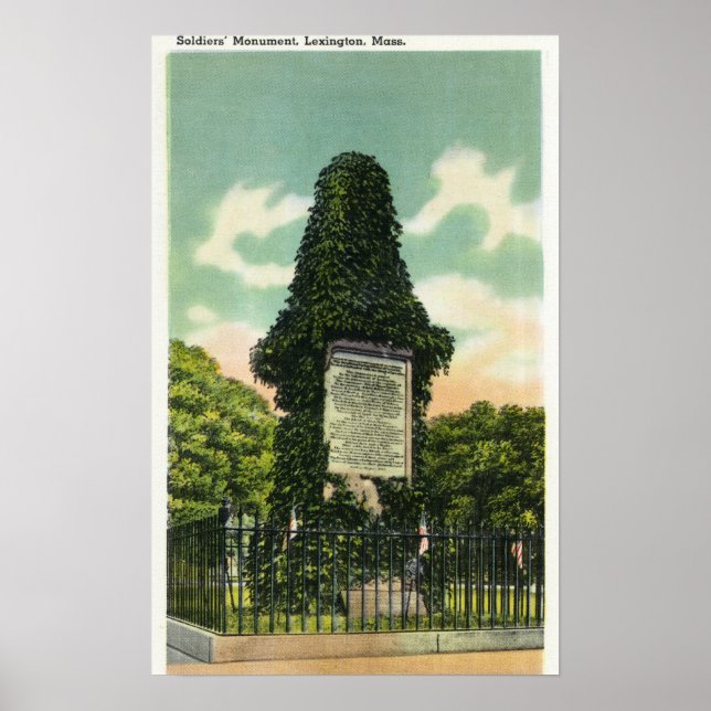 View of Soldiers' Monument Poster (Front)