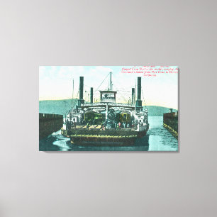 View of SP Ferry Boat Solano in Dock 2 Canvas Print