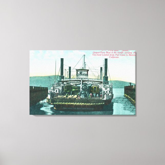 View of SP Ferry Boat Solano in Dock 2 Canvas Print (Front)