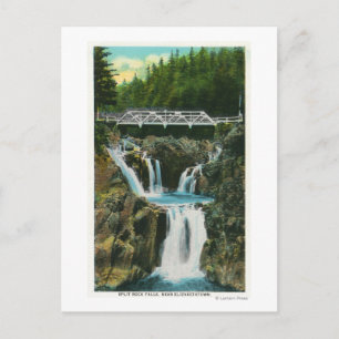 View of Split Rock Falls and Bridge Postcard