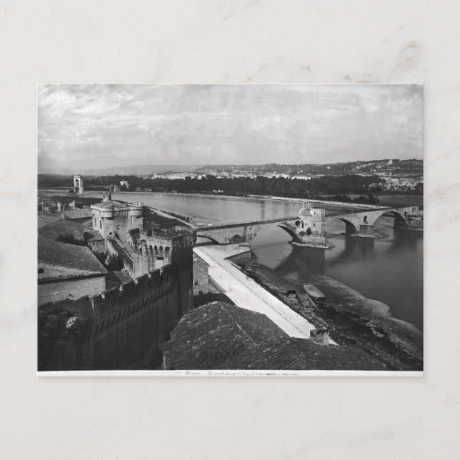 View of St. Benezet Bridge Postcard (Front)