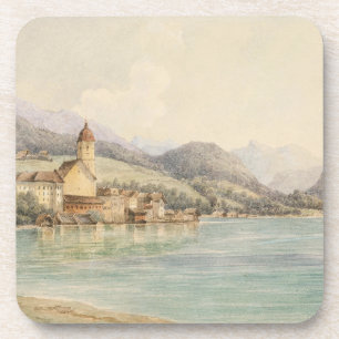 View of St. Wolfgang on Lake Wolfgang Carl Lafite Coaster