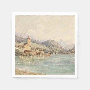 View of St. Wolfgang on Lake Wolfgang Carl Lafite Napkin