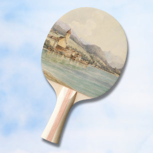 View of St. Wolfgang on Lake Wolfgang Carl Lafite Ping Pong Paddle