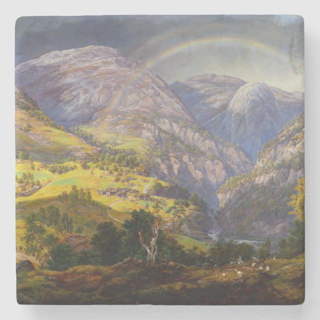 View of Stalheim in Norway Stone Coaster (Front)