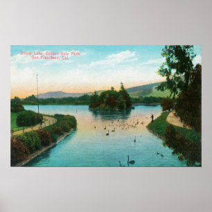 View of Stowe Lake at Golden Gate Park Poster