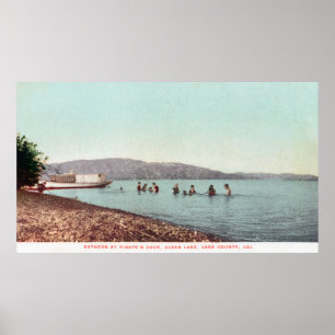 View of Swimmers at Pirates CoveClear Lake, CA Poster