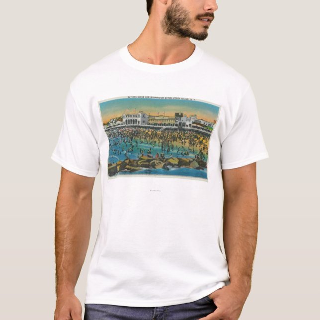 View of Swimmers at the Washington Baths T-Shirt (Front)