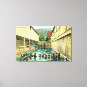 View of Swimmers in the Baths Canvas Print