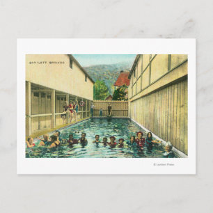 View of Swimmers in the Baths Postcard
