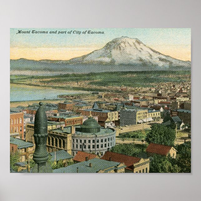 View of Tacoma, Washington 1911 Vintage Poster (Front)