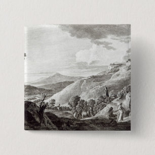 View of Tarquinia and Corneto 15 Cm Square Badge