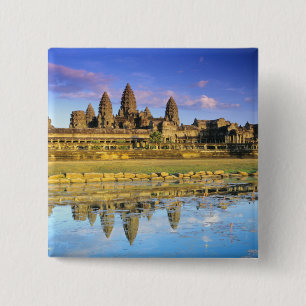 View Of Temple From Front 15 Cm Square Badge