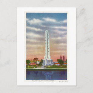 View of Texaco's Giant Thermometer Postcard