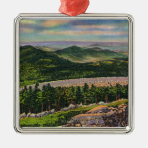 View of the 2nd Hairpin Turn on Memorial Hwy Metal Tree Decoration