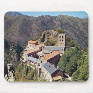 View of the Abbey of St. Martin du Canigou Mouse Mat