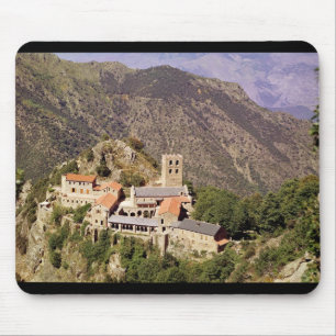 View of the Abbey of St. Martin du Canigou Mouse Mat