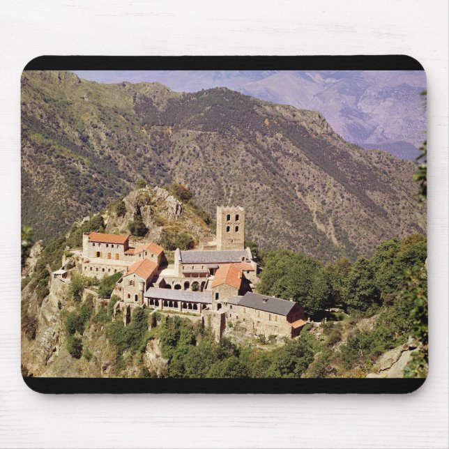 View of the Abbey of St. Martin du Canigou Mouse Mat (Front)