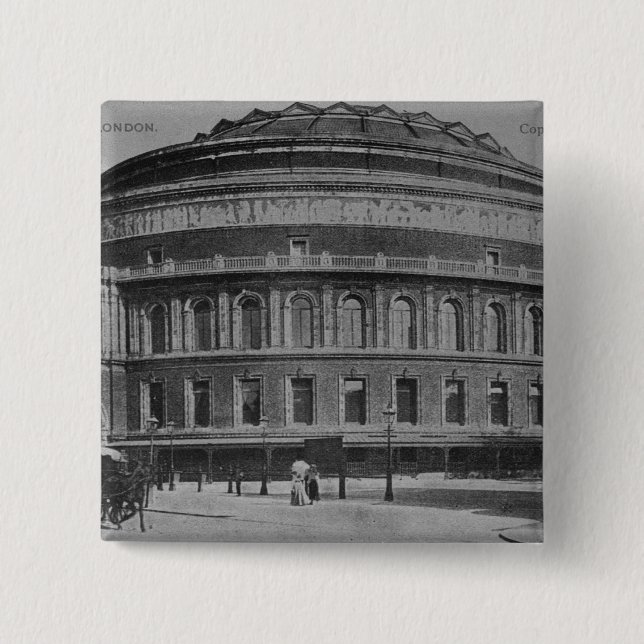 View of the Albert Hall, c.1900 15 Cm Square Badge (Front)