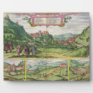 View of the Alhambra, from 'Civitates Orbis Terrar Plaque