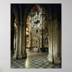 View of the altar and the 'Transparente', c.1720 Poster