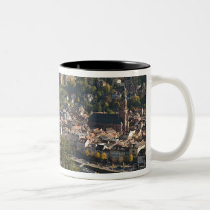 View of the Alte Brucke or Old Bridge Two-Tone Coffee Mug