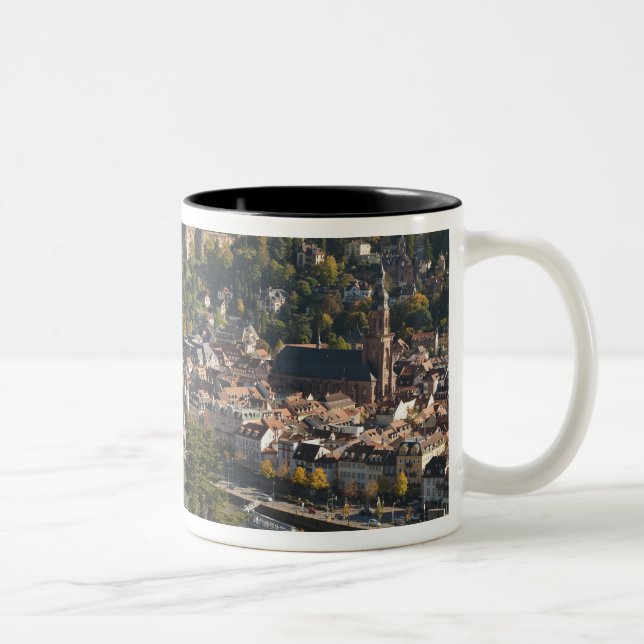 View of the Alte Brucke or Old Bridge Two-Tone Coffee Mug (Right)