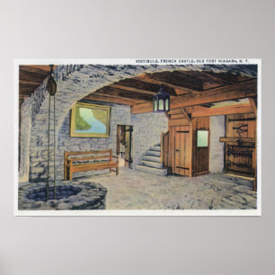 View of the American, British, & French Flags Poster