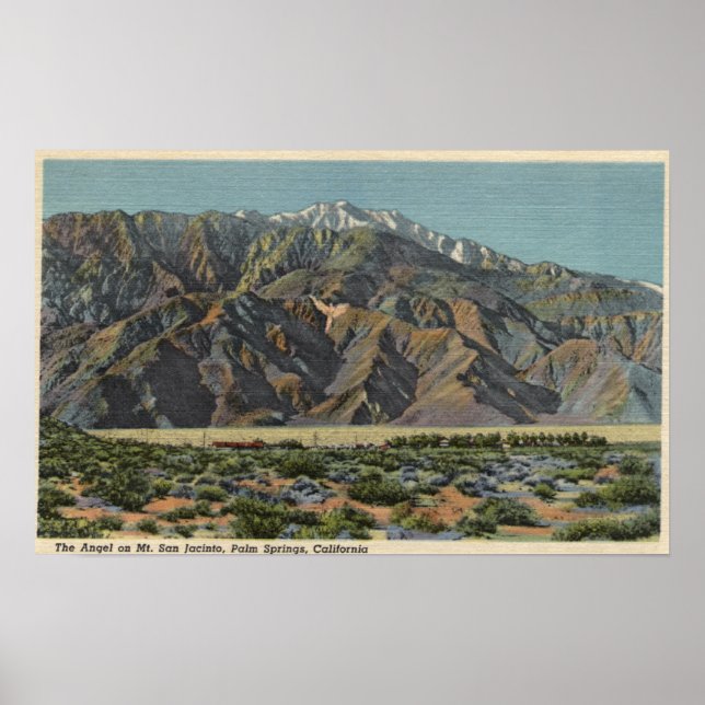 View of The Angel on Mt. San Jacinto Poster (Front)