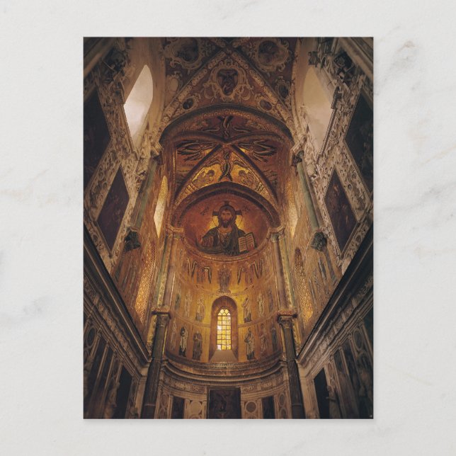 View of the apse with the Christ Pantocrator Postcard (Front)