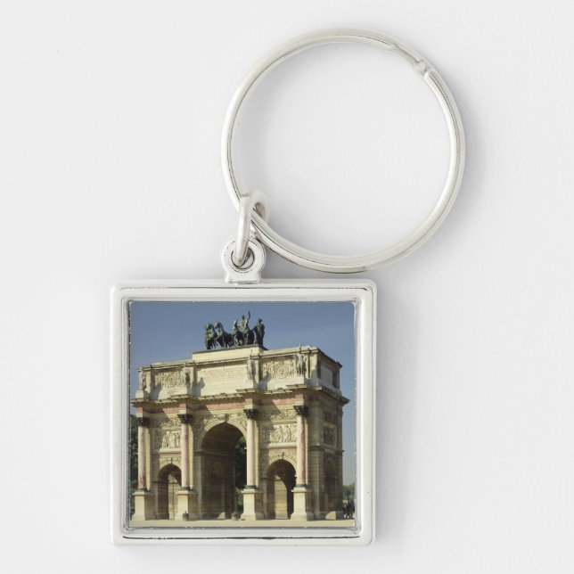 View of the Arc de Triomphe du Carrousel Key Ring (Front)