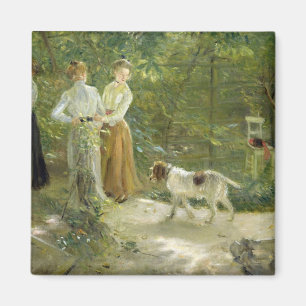 View of the artist's garden with his daughters magnet