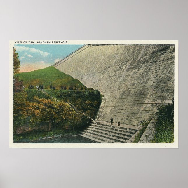 View of the Ashokan Reservoir Dam Poster (Front)