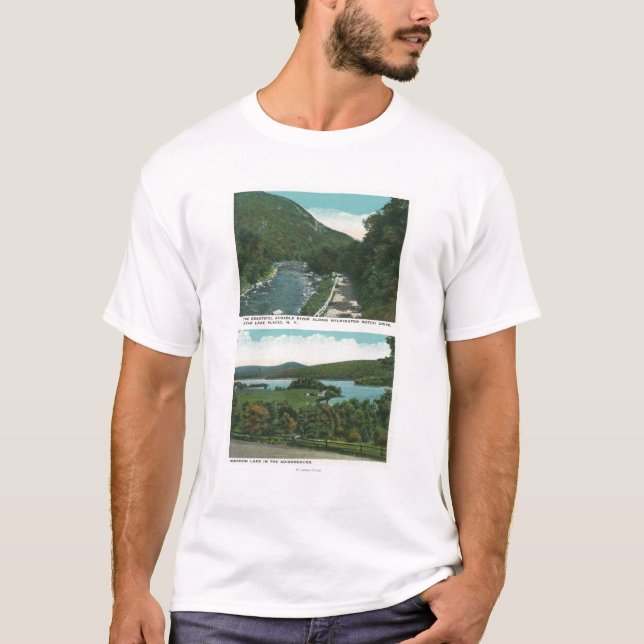 View of the Ausable River and Schroon Lake T-Shirt (Front)