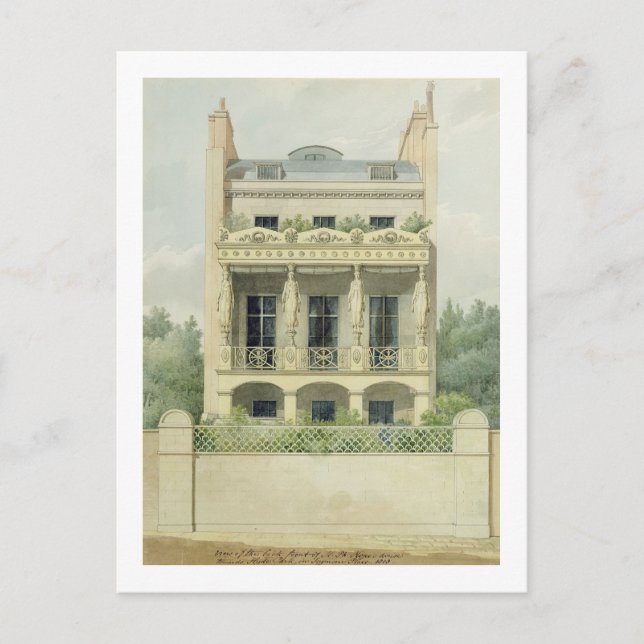 View of the Back Front of Henry Phillip Hope's hou Postcard (Front)