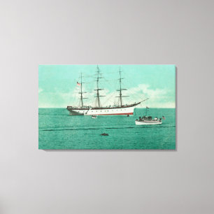 View of the Balboa and the Sinaloa Entering Canvas Print