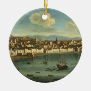 View of The Bay of Naples from the Bay of Chiaia ( Ceramic Tree Decoration