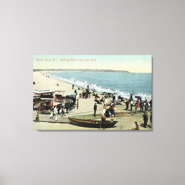 View of the Beach and Clay Head Canvas Print (Front)
