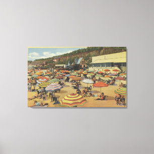 View of the Beach with Clubs and Homes Canvas Print