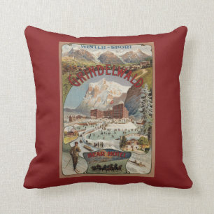 View of the Bear Hotel Promotional Poster Cushion