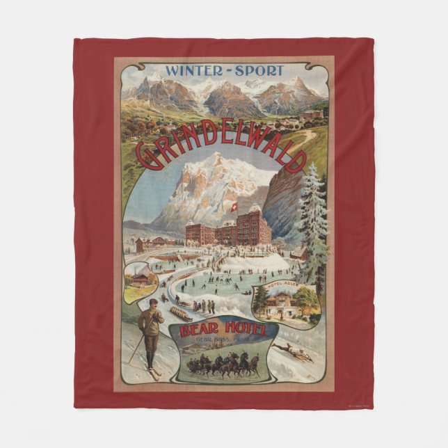 View of the Bear Hotel Promotional Poster Fleece Blanket (Front)