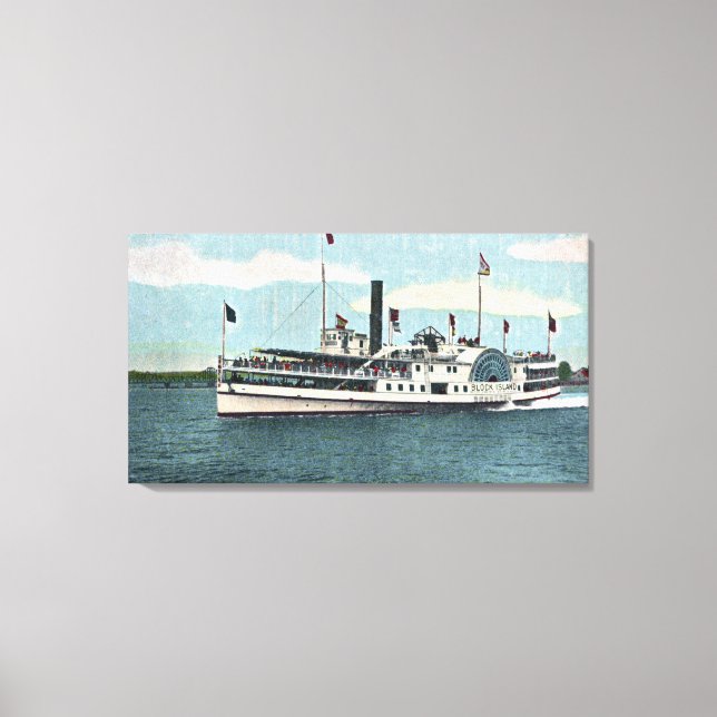 View of the Block Island Ferry Canvas Print (Front)